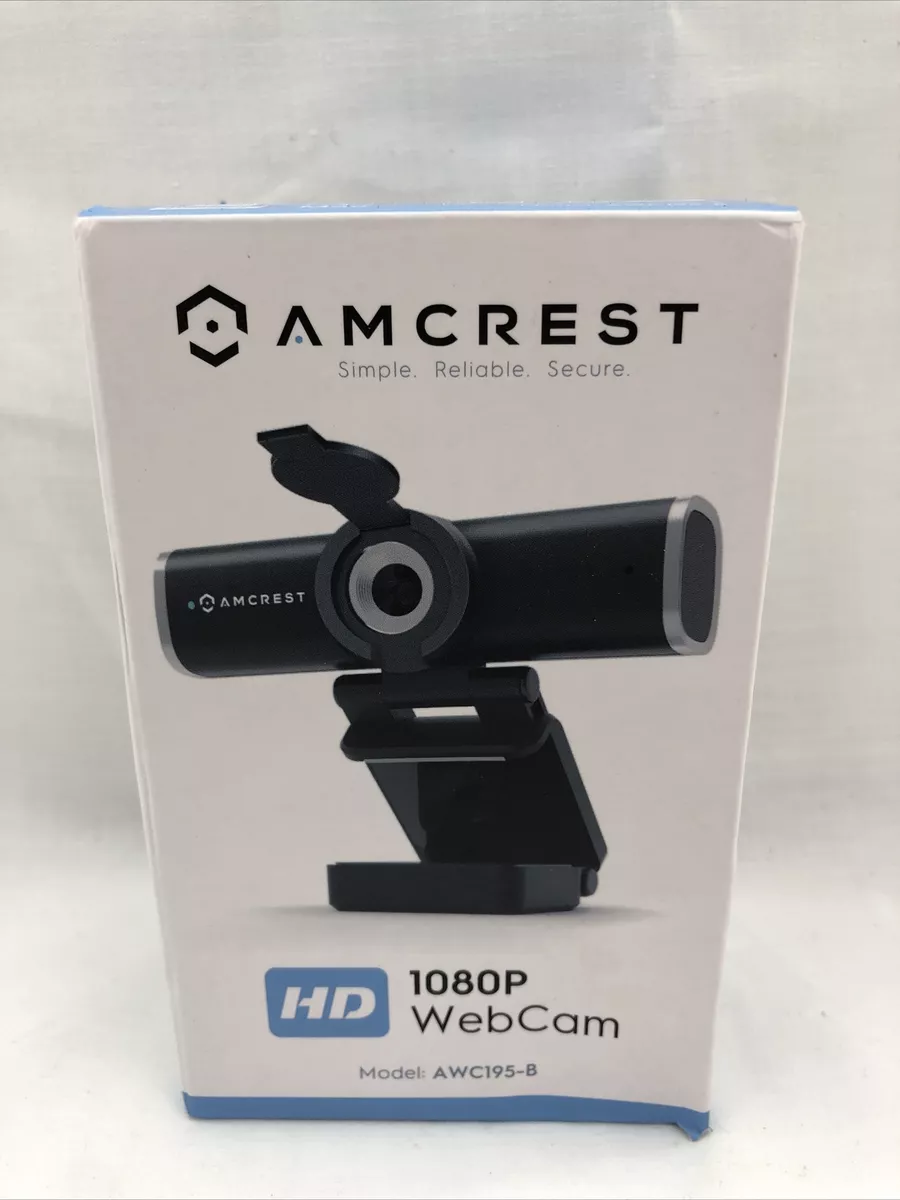 Amcrest 1080P Webcam with Microphone Privacy Cover Web Cam USB Camera Compu