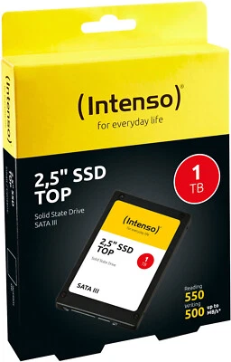 Intenso 1TB SSD interne Festplatte Top High-Speed 3D-Nand 2,5 Zoll SATA III
