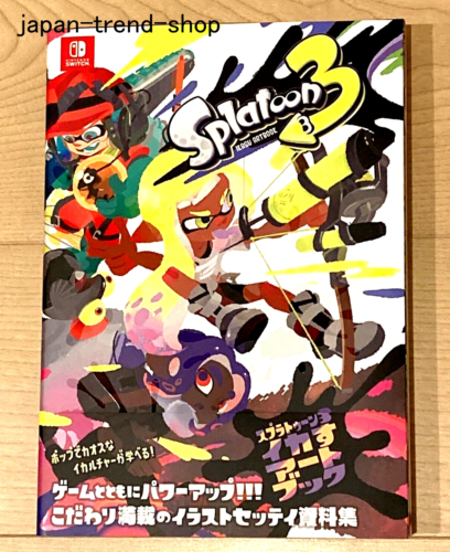 Splatoon 3 Ikasu Art Book W/ Obi Nintendo Game Cheats All Color 2023 Kadokawa - Afbeelding 1 van 2