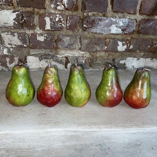 Artificial Fake Faux Pear Fruit, Lot of 5, Realistic Finish High Quality - Picture 5 of 6
