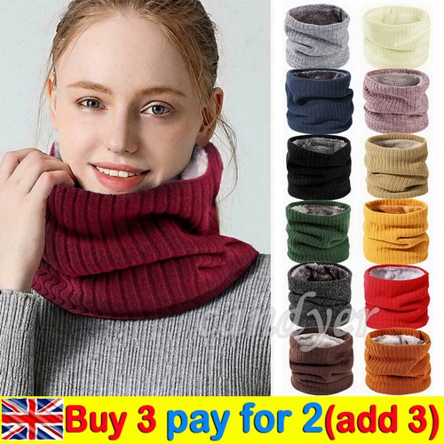 Women Neck Warmer Winter Snood Tube Thermal Fleece.Unisex Ladies Winter