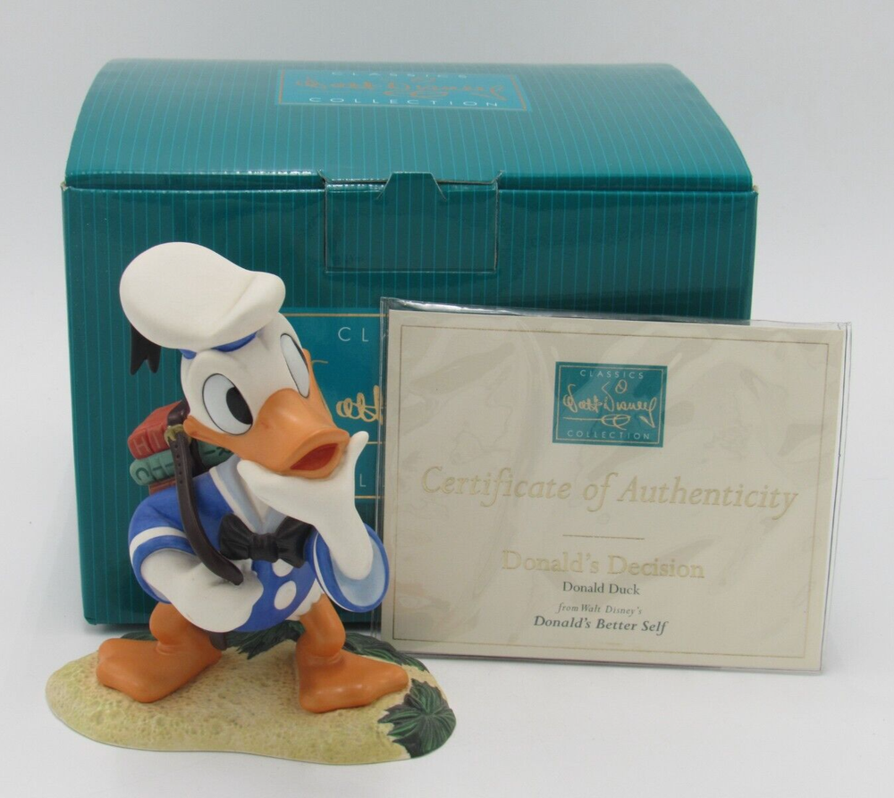 WDCC "Donald's Decision" Donald Duck from Disney's Donald's Better Self Box COA