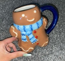 TKMAXX Gingerbread Christmas Mug BNWOT Brown Navy Scarf TARGET WONDERSHOP USA J2