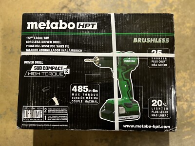 NEW Metabo HPT 1/2'' 18V Brushless Sub-Compact Cordless Driver/Drill #DS18DDX
