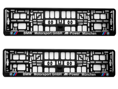 2x car number plate frame holder gel dome BM Beeme Motorsport Power *AUTHENTIC* - Picture 5 of 5