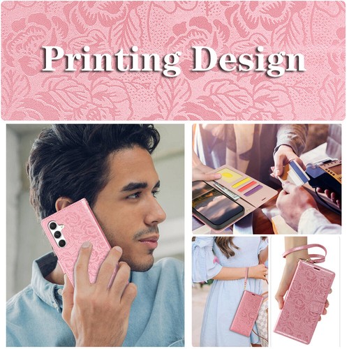For Samsung A05S A15 A55 A14 A54 A33 A12 A21S A16 Case Flip Leather Wallet Cover - Picture 77 of 81