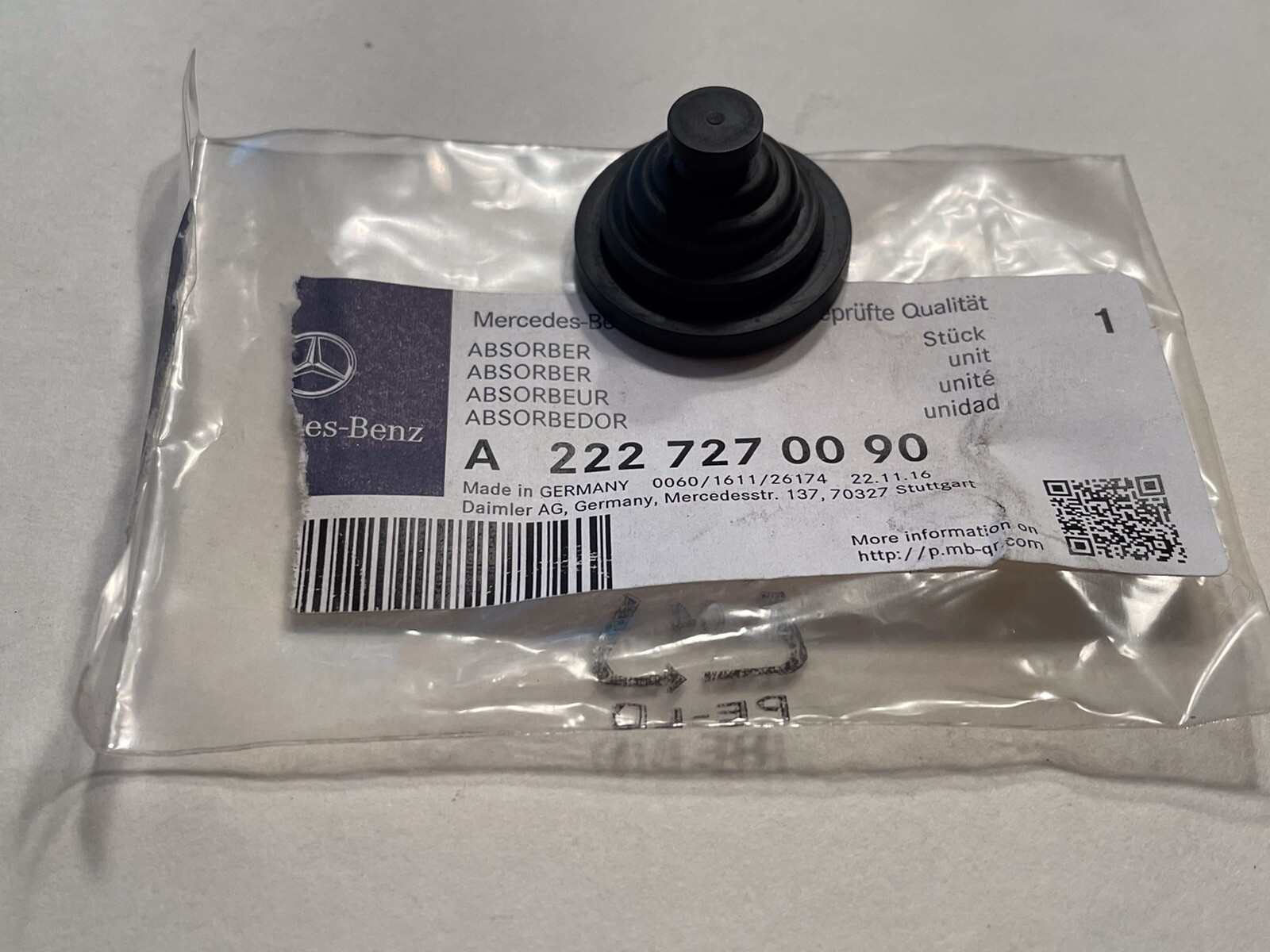 Mercedes-Benz A2227270090 W222 20-21 Door Window Motor Insulator  