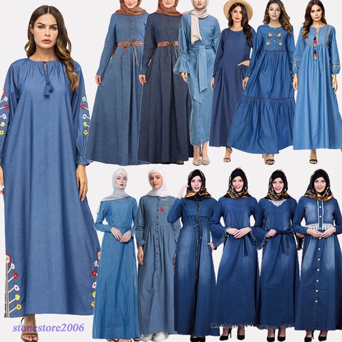 Muslim Women Long Maxi Dress Embroidery 
