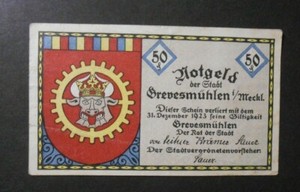 GERMANY, GERMANY 1922-23 REICH Banknote inflation period Weimar 50pf Used