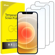 JETech Screen Protector for iPhone 12/12 Pro 6.1-Inch, Tempered Glass, 3-Pack