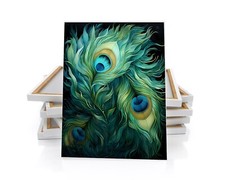 16x20 Peacock Feathers Canvas Print Wall Art