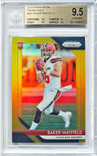 2018 Prizm Baker Mayfield Gold Prizm #201 /10 BGS 9.5 GEM .5 from PRISTINE