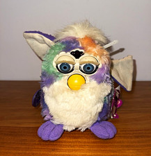 VTG Y2K Furby Rare Purple/White Multicolor w/ Tags. NOT WORKING