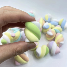 25 Pcs Fake Marshmallow  Realistic Artificial Fake Cotton Candy Model Photography
