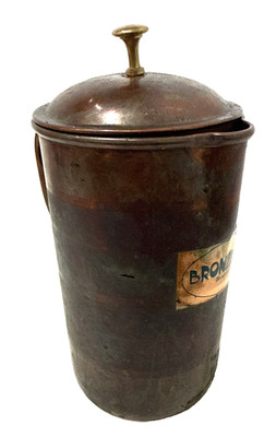 Vintage Copper Coffee Canister with Lid 'Bronzerr'