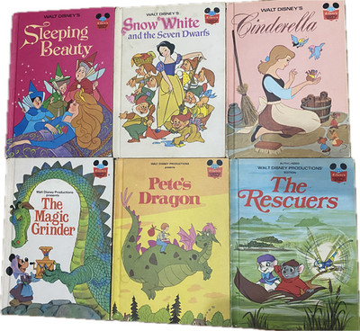 Lot Of 6.  Walt Disney  Fairy Tales Hardcover