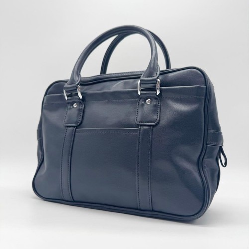 Comme Des Garçons Leather Aoyama School Business Bag Dark Navy Made in Japan