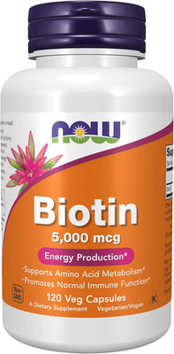 Biotin 5000 Mcg Capsules, 120 Count