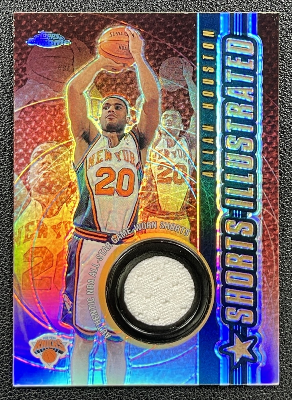 ALLAN HOUSTON 2001-02 TOPPS CHROME SHORTS ILLUSTRATED REFRACTOR GU JERSEY 4/50