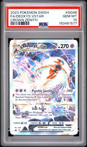 PSA 10 Deoxys Vstar GG46/GG70 Sword Shield Crown Zenith Pokemon