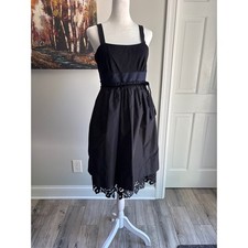 BCBGMAXAZRIA Cocktail Dress Womens 8 BlackBlue Excellent Eyelet Lace  whims goth