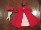 Vintage Barbie Red Flare #939 Mattel 1962 outfit complete Excellent #2