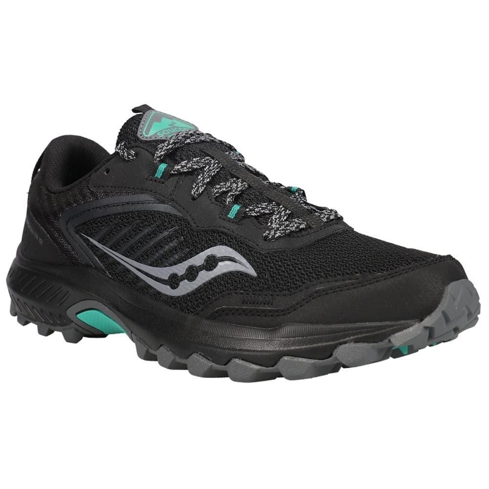 Saucony Excursion TR15 Trail Running Shoe, Womens, Black/Jade thumbnail 4