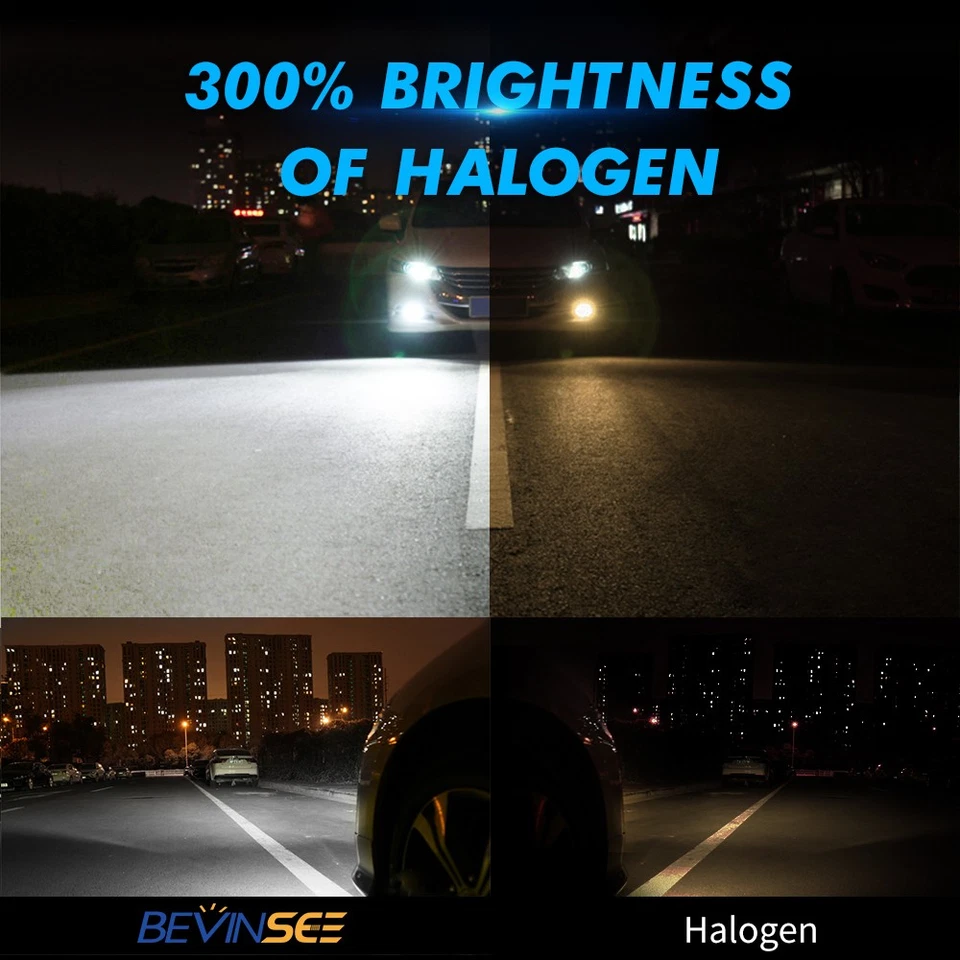 2x H3 LED bombillas antiniebla conversión 6000K blanco frío para Lexus SC300 1994-2000 Foto 2 de 4