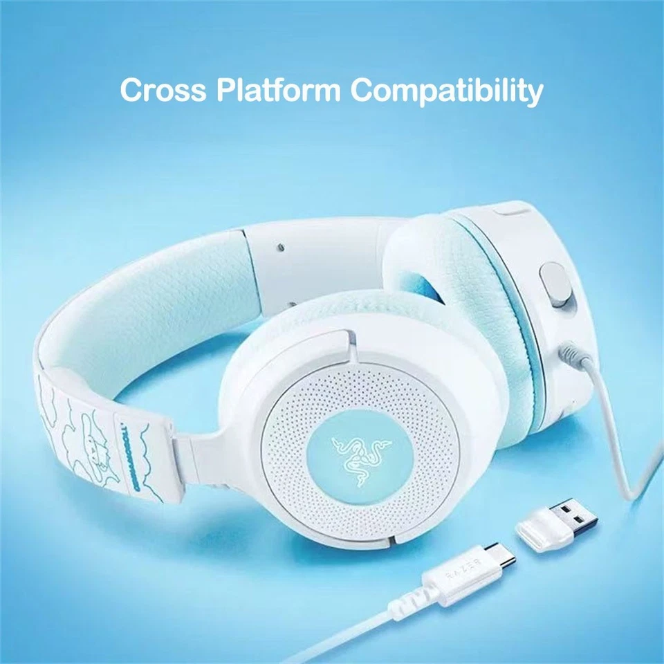 Razer x Sanrio Cinnamoroll Kraken V4 X Wired Headset Headphone Limited Edition - Image 2 of 4
