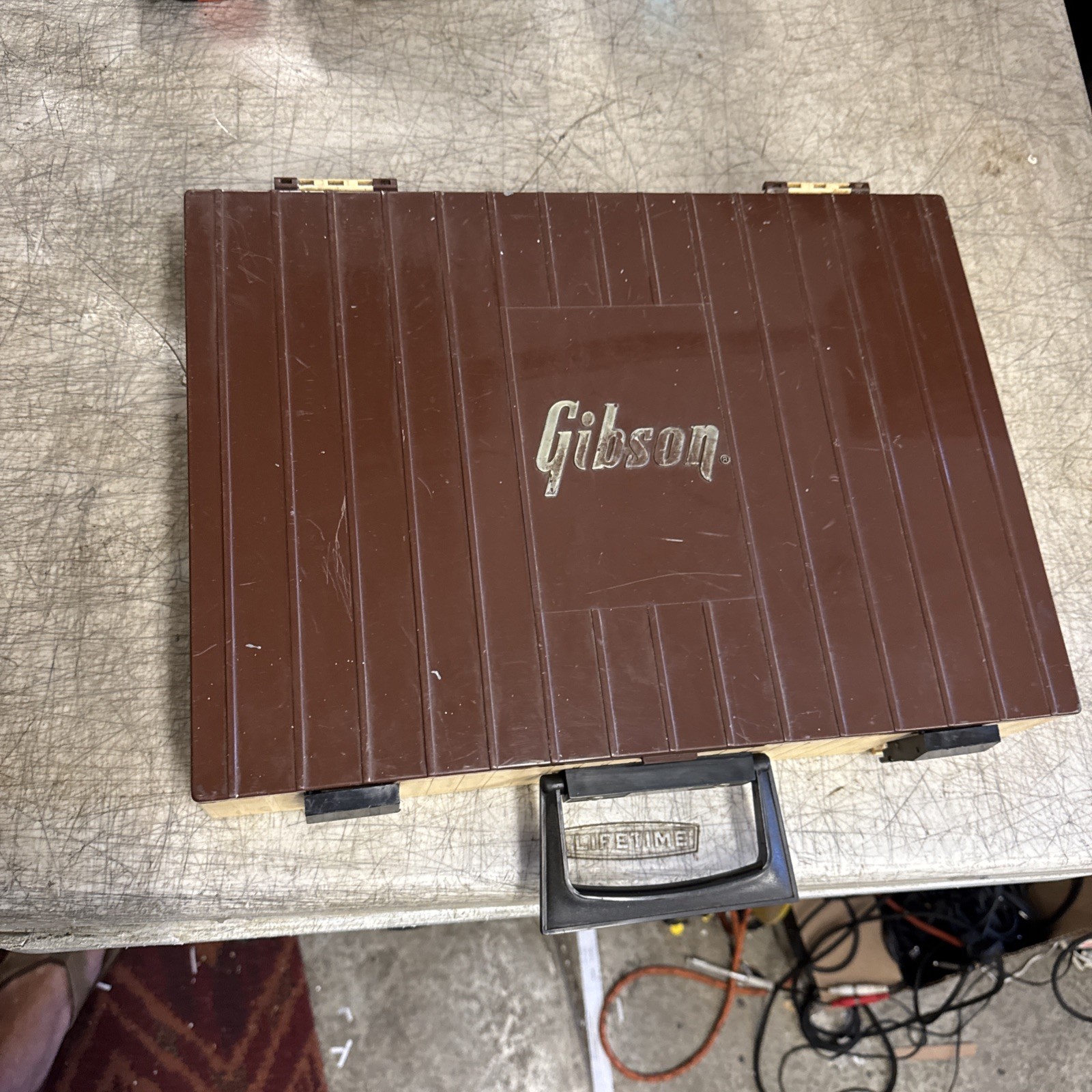 Vintage Gibson 1970’s Plastic Parts Box Case Workbench Luthier Holder