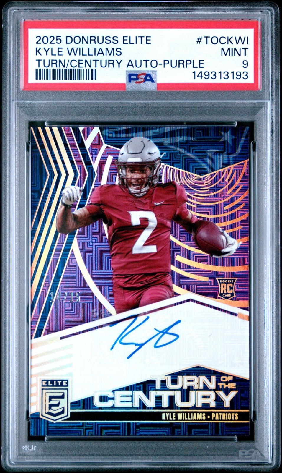 Kyle Williams Panini Donruss Elite Turn of the Century Autographs #TOCKWI Purple