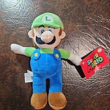 Nintendo Super Mario Bros Luigi Plush Doll Stuffed Toy NWT 9" Good Stuff-NWT