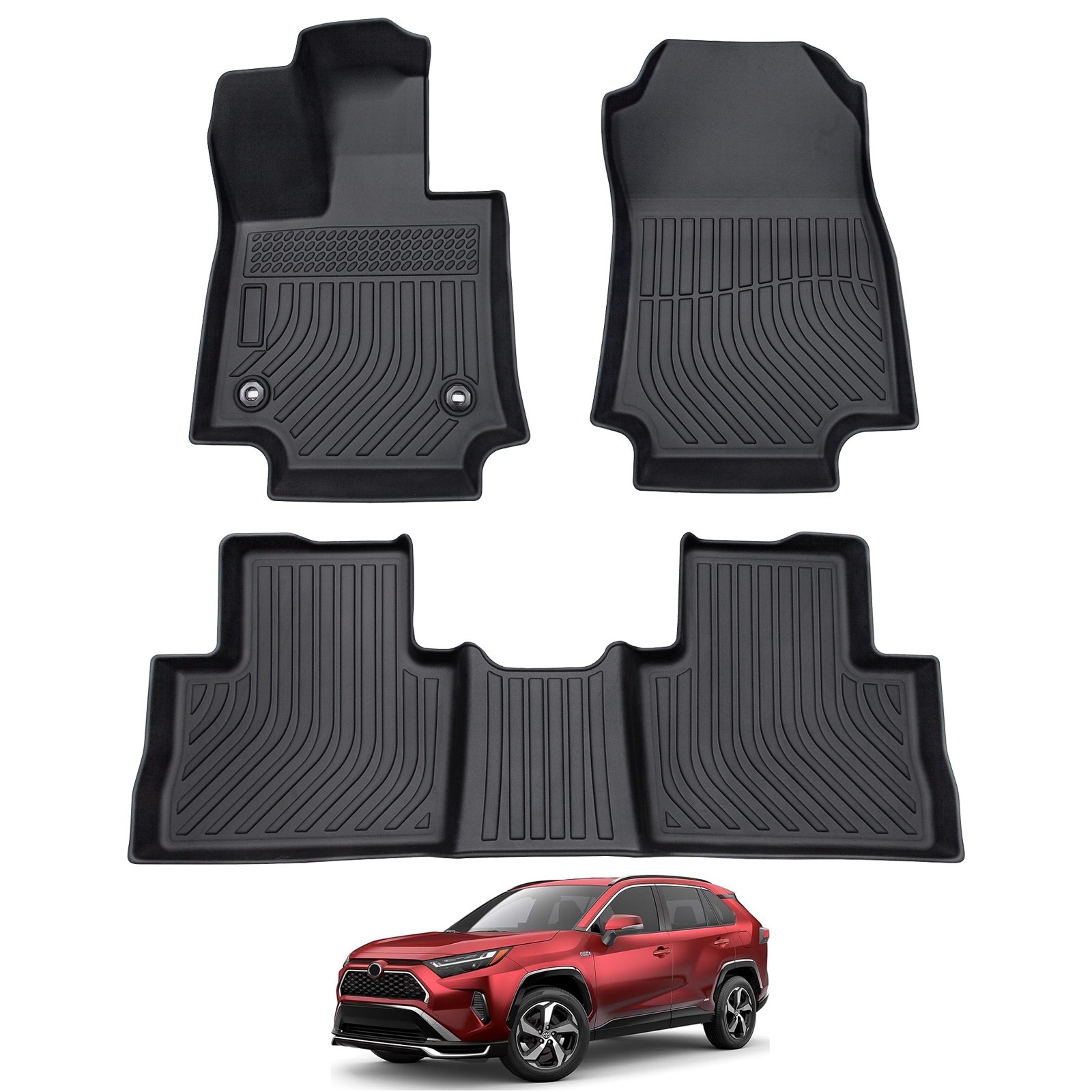 Car Floor Mats for Toyota RAV4: 2025 2024 2023 2022 2021 2020 2019, All Weather