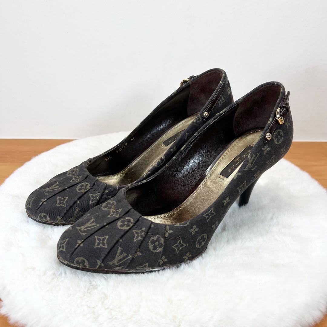 LOUIS VUITTON Heel Pumps Monogram Canvas Multicolor EU 35.5 135336K Authentic thumbnail 2