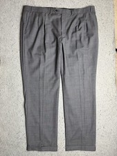 Lauren Ralph Lauren Dress Pants Mens 44x32 Gray Wool Pleated Cuffed Classic