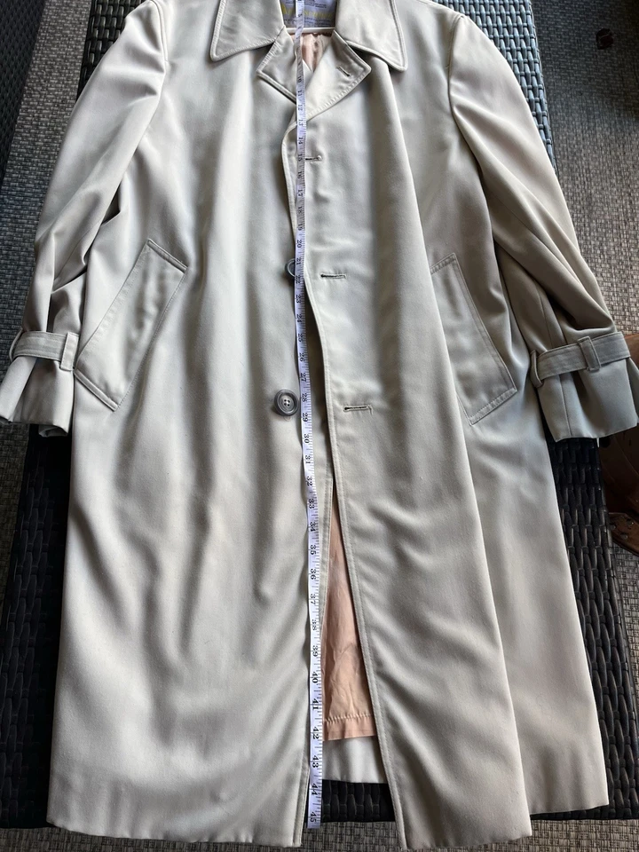 Vintage 1970s Aquascutum Trench, 42R, Regency Gabardine, Cream - Image 3 of 4