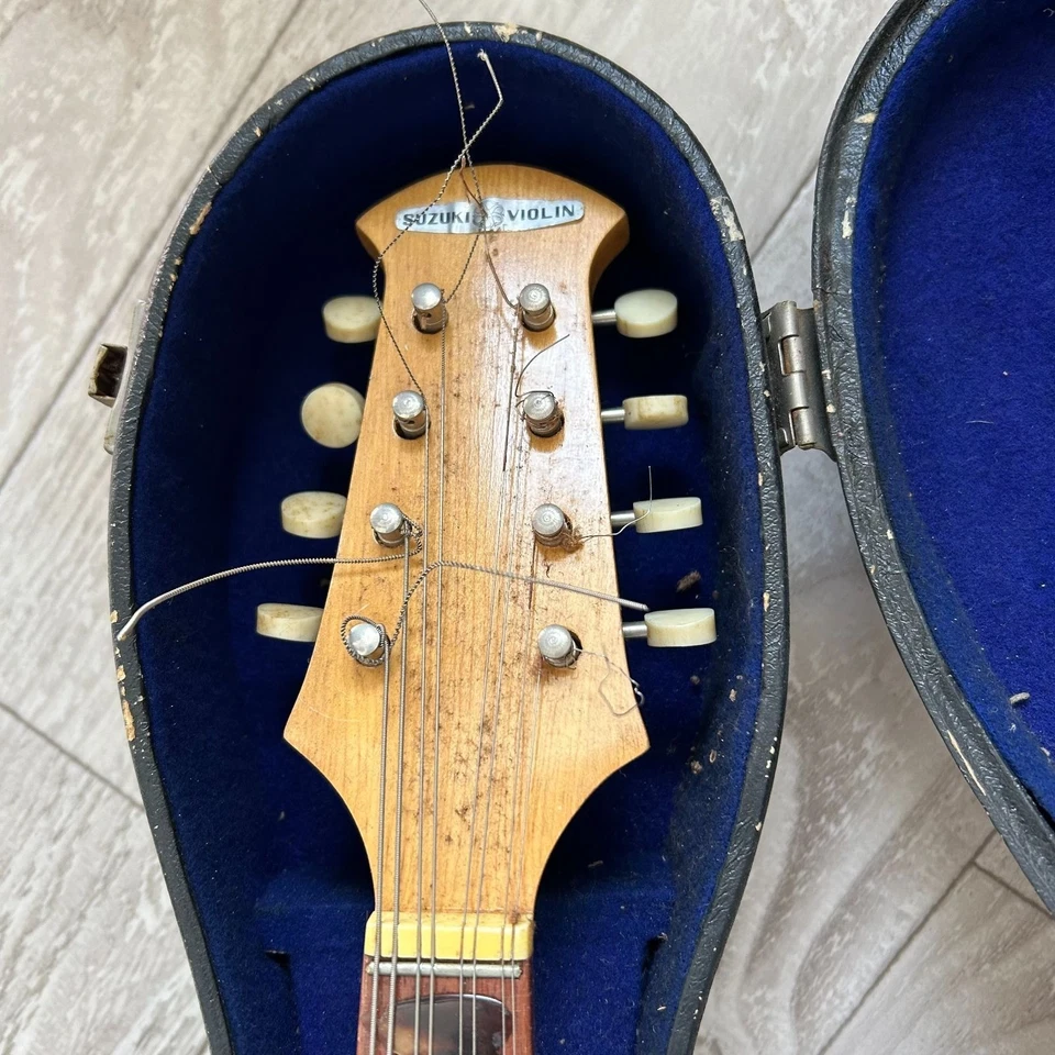 Mandolina Suzuki Violín Nº203 1962 con Estuche Rígido De Colección Raro Coleccionable #9844 Foto 2 de 4