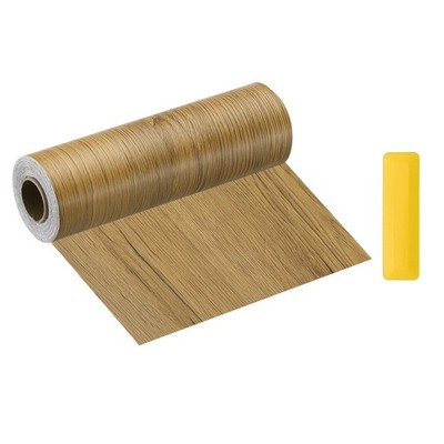 8'' x 33ft Self Adhesive Wood Grain Repair Tape with Scraper, Yellow Teak