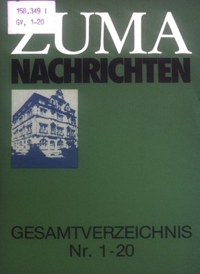 Zuma Nachrichten Gesamtverzeichnis Nr. 1-20;