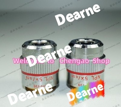 1 PC USED TEST OK NPL 5X/0.09 Distance Objective Lens *qq
