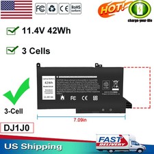 DJ1J0 Battery For Dell Latitude 12 7280 7290 13 7380 7390 14 7480 7490 PGFX4 NEW