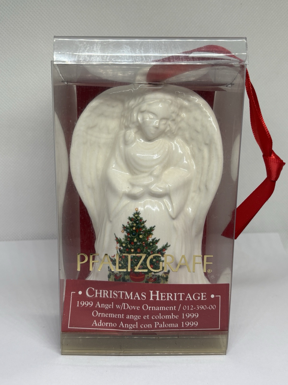 Pfaltzgraff 1999 Bell Ornament Angel Dove Christmas Tree Collectible