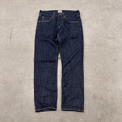 Mens Edwin ED55 Dark Wash Jeans Blue Raw Japanese Denim Size W30 L28