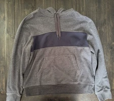Men’s Amazon Essentials Hooded Sweatshirt Charcoal/ Navy Blue Size XL
