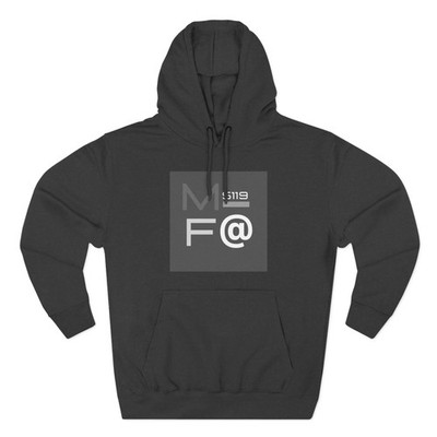 Graphic Three-Panel Fleece Hoodie - Modern Tech Style