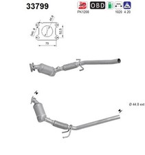 AS Katalysator 33799 für VW POLO 5 6R1 6C1 SKODA FABIA 3 NJ5 NJ3 SEAT IBIZA 4 SC