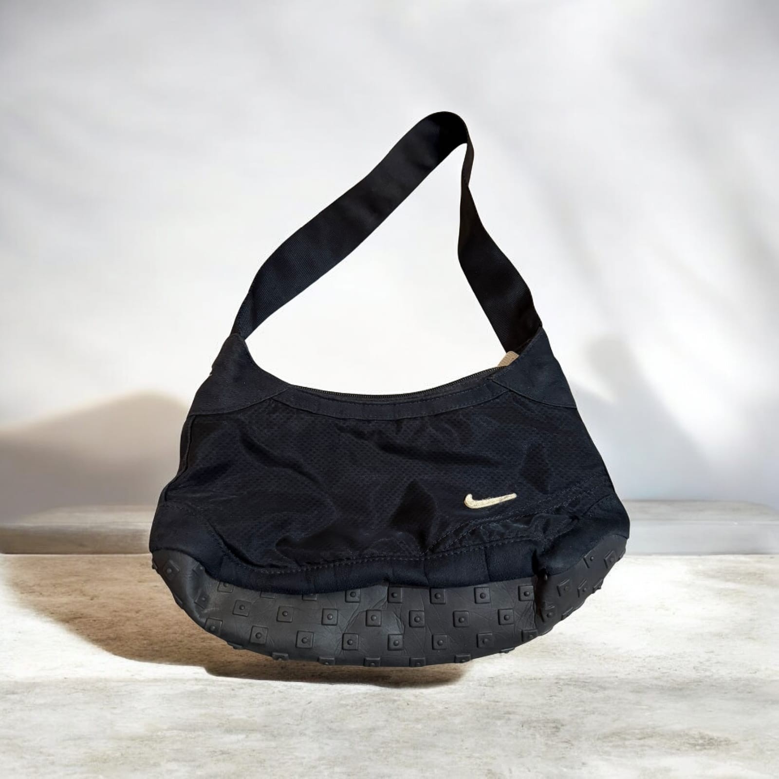 Vintage 90s Nike Shoulder Bag Authentic Black Y2K Streetwear