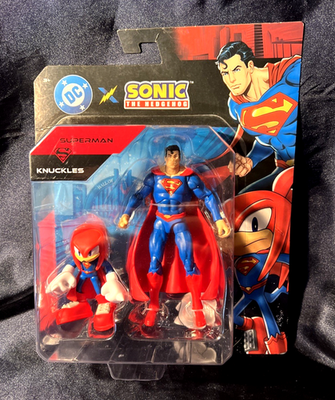 Jakks DC X Sonic the Hedgehog Superman and Knuckles 2-Pack Action