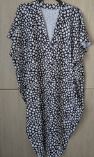Women's Handmade ? black and white Polka dot Dress Size 62 see photos length 47