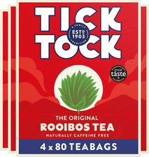 Tick Tock Rooibos Tea - 320 Caffeine-Free Bags for Relaxation & Wellbeing 0.07 per strip